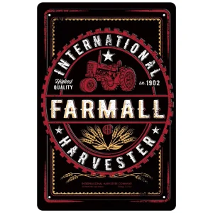 Outback Toys Branded Signs<International Harvester Farmall 12in x 18in Tin Sign