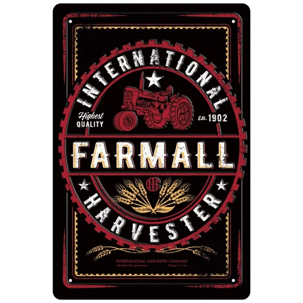 Outback Toys Branded Signs<International Harvester Farmall 12in x 18in Tin Sign