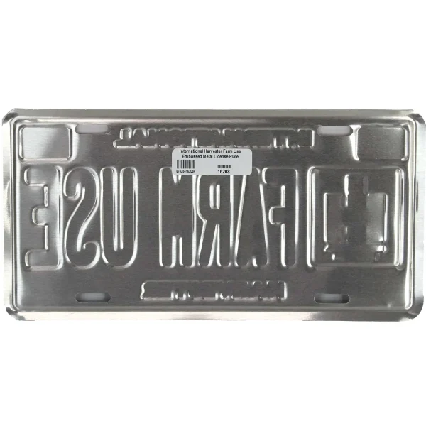 Outback Toys Tools & Auto<International Harvester Farm Use Embossed Metal License Plate