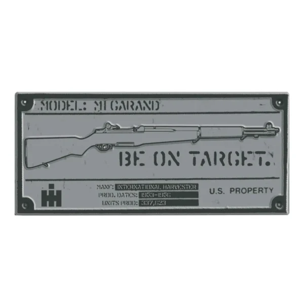 Outback Toys Branded Signs | Farm Art & DéCor<International Harvester M1 Rifle Tin Sign, 18in x 7.5in