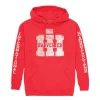 Outback Toys Ih Farmall<International Harvester Weathered Distressed Logo Red Pullover Hooded Sweatshirt