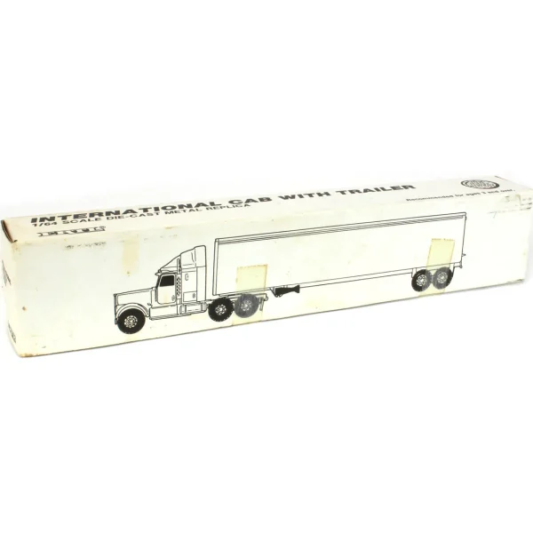 Manufacturer_ERTL Box Trucks & Trailers<1/64 International Truck with USPS Express Mail Box Trailer by ERTL