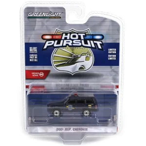 Manufacturer_Greenlight Collectibles Cars & Suvs | Emergency Vehicles<1/64 2001 Jeep Cherokee, Michigan State Police, Hot Pursuit Series 46
