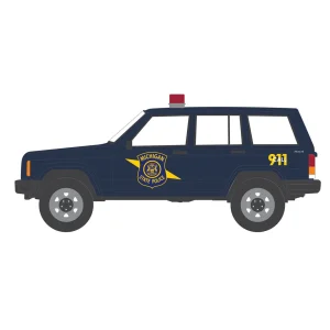Manufacturer_Greenlight Collectibles Cars & Suvs | Emergency Vehicles<1/64 2001 Jeep Cherokee, Michigan State Police, Hot Pursuit Series 46