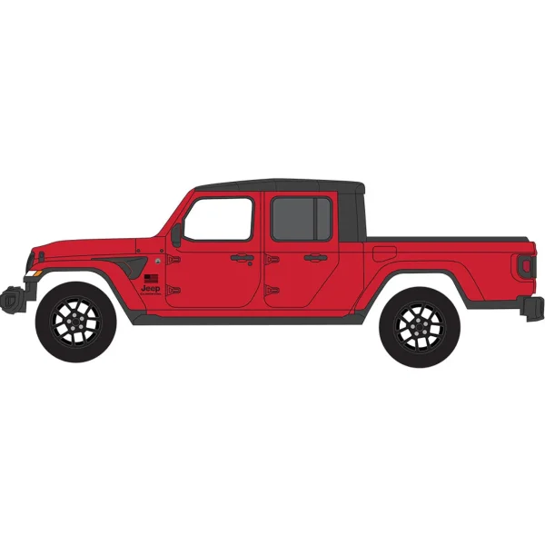 Manufacturer_Greenlight Collectibles Pickup Trucks<1/64 2023 Jeep Gladiator Freedom, Firecracker Red, Showroom Floor Series 5
