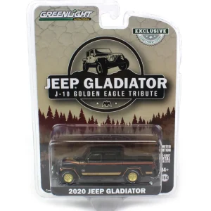 Manufacturer_Greenlight Collectibles Cars & Suvs<1/64 Jeep Gladiator, J-10 Golden Jeep Tribute, Greenlight Hobby Exclusive