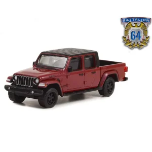 Manufacturer_Greenlight Collectibles Cars & Suvs<1/64 2021 Jeep Gladiator Willys, Snazzberry, Battalion 64 Series 2