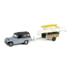 Manufacturer_Greenlight Collectibles Cars & Suvs<1/64 1968 Jeep Jeepster Commando SC-1 with Canoe Trailer, Gray, Hitch & Tow Series 32