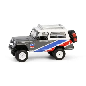 Manufacturer_Greenlight Collectibles Cars & Suvs<1/64 1970 Jeep Jeepster Commando with Off-Road Parts, Chevron Special Edition Series 1