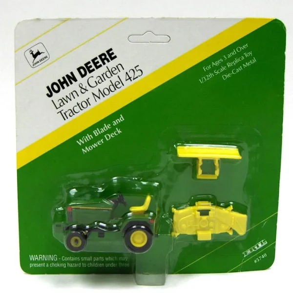 Manufacturer_ERTL Lawn & Garden<1/32 John Deere 425 Lawn & Garden Tractor w/ Deck & Blade by ERTL