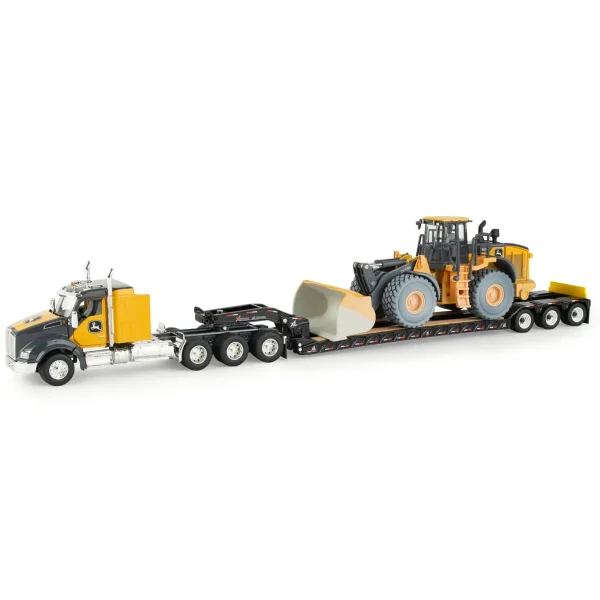Manufacturer_ERTL Loaders | Lowboys & Flatbeds<1/50 John Deere 904 P-Tier Wheel Loader with Kenworth T880 Semi & Trailer, ERTL Prestige Collection