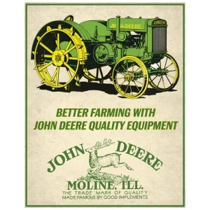 Outback Toys Branded Signs<John Deere Better Farming Metal Sign