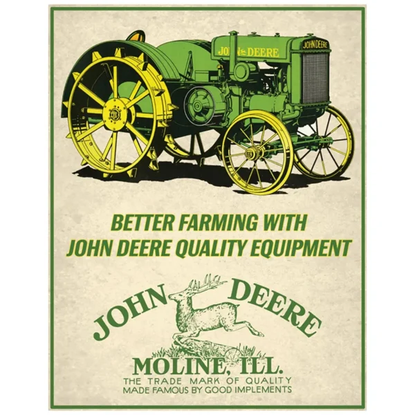 Outback Toys Branded Signs<John Deere Better Farming Metal Sign