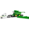 Manufacturer_ERTL Lowboys & Flatbeds<1/64 John Deere Freightliner Semi w/ S780 Combine & Lowboy Trailer