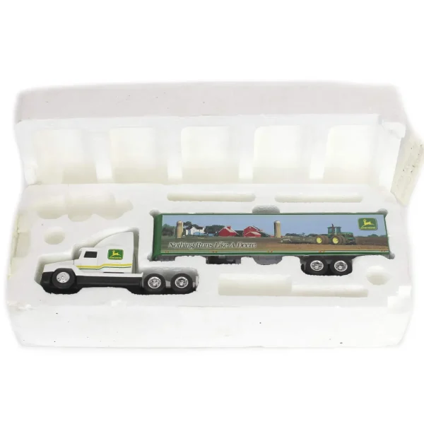 Manufacturer_Other Box Trucks & Trailers<1/64 John Deere Freightliner C120 Semi with "Nothing Runs Like a Deere" Box Trailer