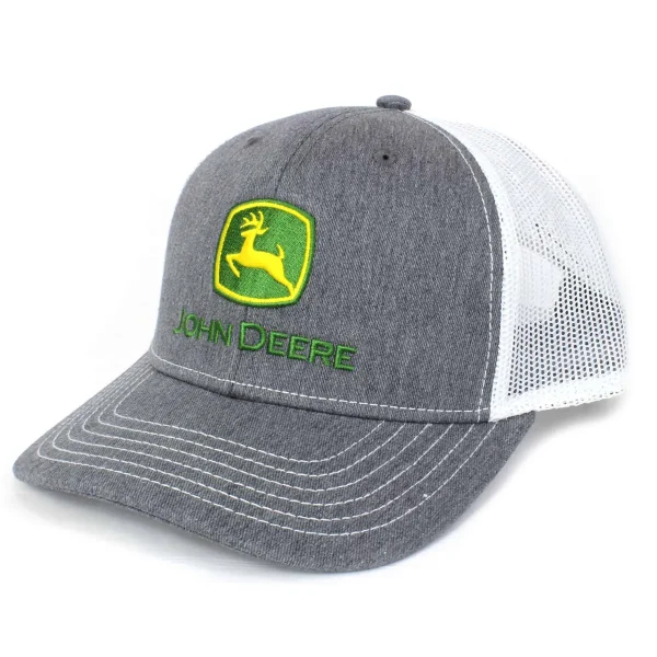 Outback Toys John Deere<John Deere Heather Gray & White Mesh Back Hat