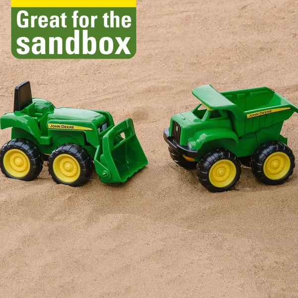 Manufacturer_ERTL Dump Trucks<John Deere Kids SandBox Truck N Tractor 2 Piece Set