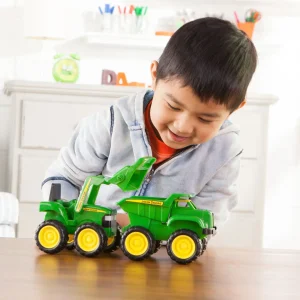 Manufacturer_ERTL Dump Trucks<John Deere Kids SandBox Truck N Tractor 2 Piece Set