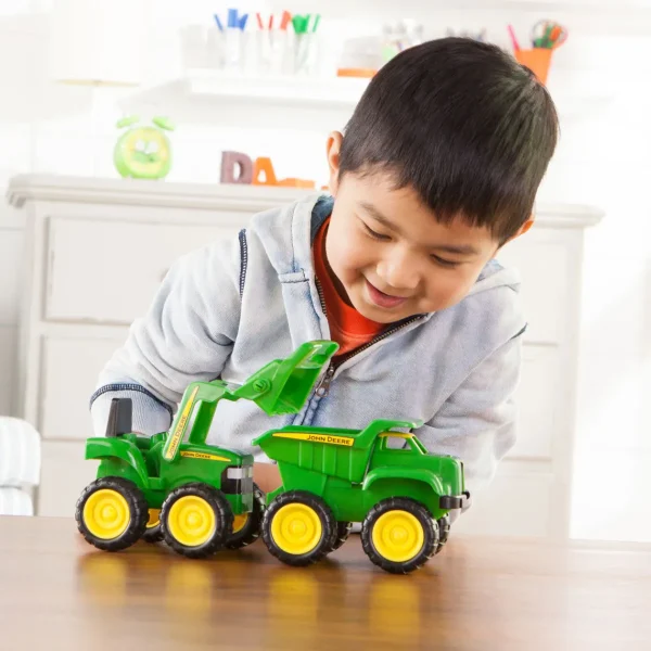 Manufacturer_ERTL Dump Trucks<John Deere Kids SandBox Truck N Tractor 2 Piece Set