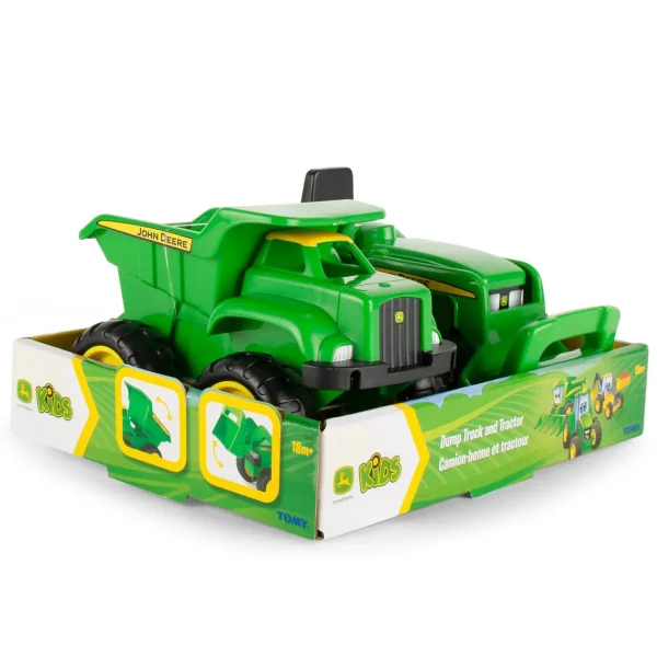 Manufacturer_ERTL Dump Trucks<John Deere Kids SandBox Truck N Tractor 2 Piece Set