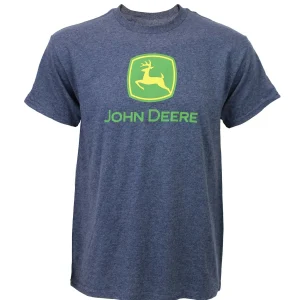 Outback Toys John Deere<John Deere Logo Heather Blue Short Sleeve T-Shirt