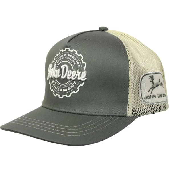 Outback Toys John Deere<John Deere Olive Green High Profile Twill and Tan Mesh Cap