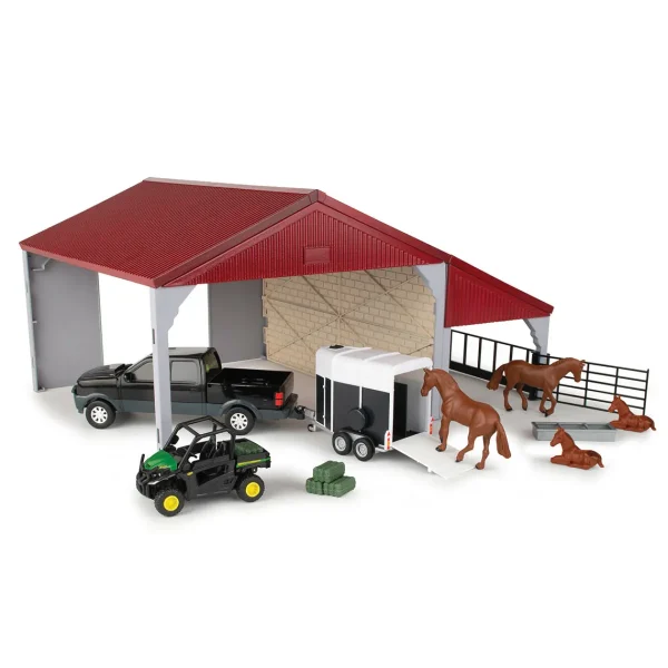 Manufacturer_ERTL Pickup Trucks | Play Animals & Accessories<1/32 John Deere Weathered Barn Play Set by ERTL