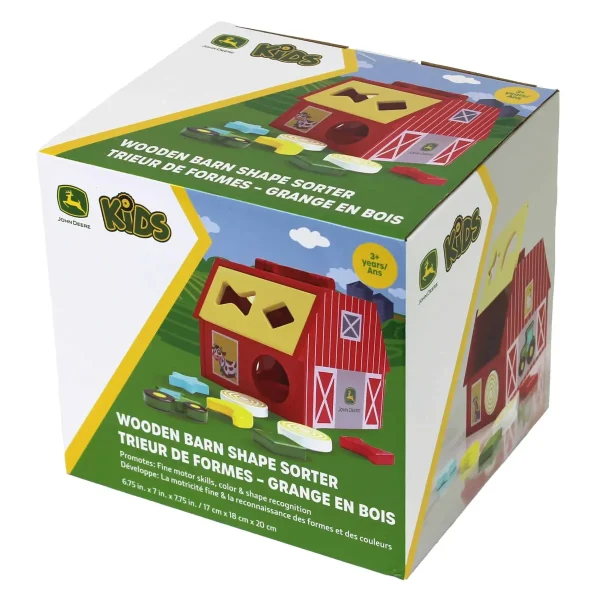 Outback Toys Games & Puzzles | Preschool Playroom<John Deere Wooden Barn Shape Sorter Toy