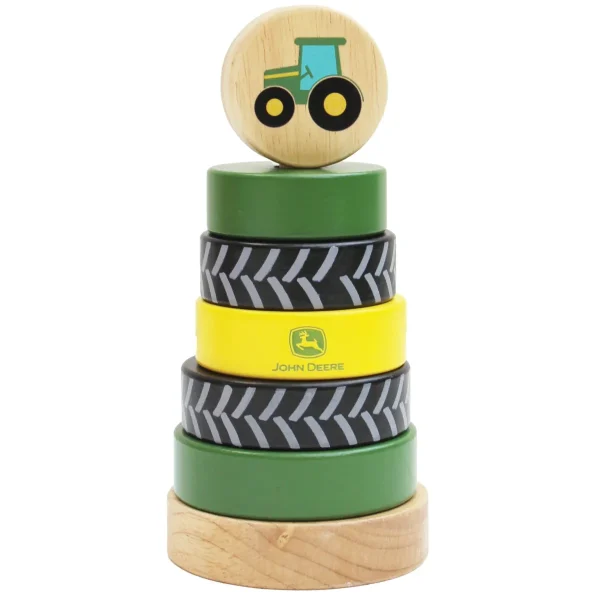 Outback Toys Games & Puzzles | Preschool Playroom<John Deere Wooden Tire Stack Toy
