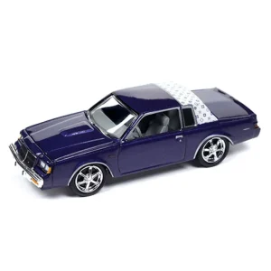 Manufacturer_Johnny Lightning Cars & Suvs<1/64 Johnny Lightning 1987 Buick Regal T-Type Custom, Metallic Purple with White Top, Mijo Exclusive