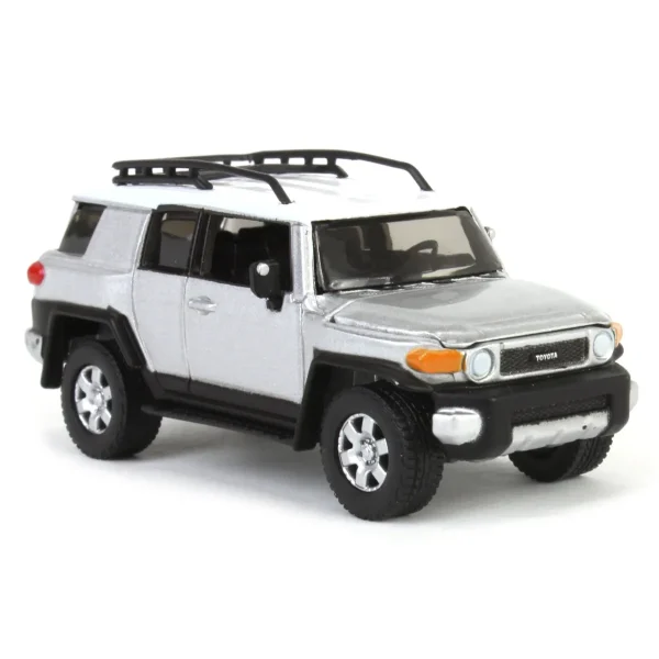 Manufacturer_Auto World Cars & Suvs<1/64 Johnny Lightning Classic Gold 2022 Release 3A - 2007 Toyota FJ Cruiser, Titanium Silver