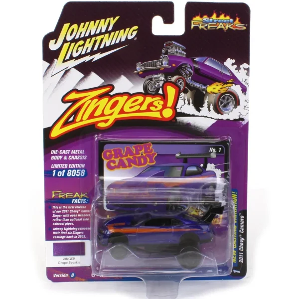 Manufacturer_Auto World Cars & Suvs<1/64 Johnny Lightning Street Freaks 2022 Release 2B - 2011 Chevrolet Camaro, Zingers
