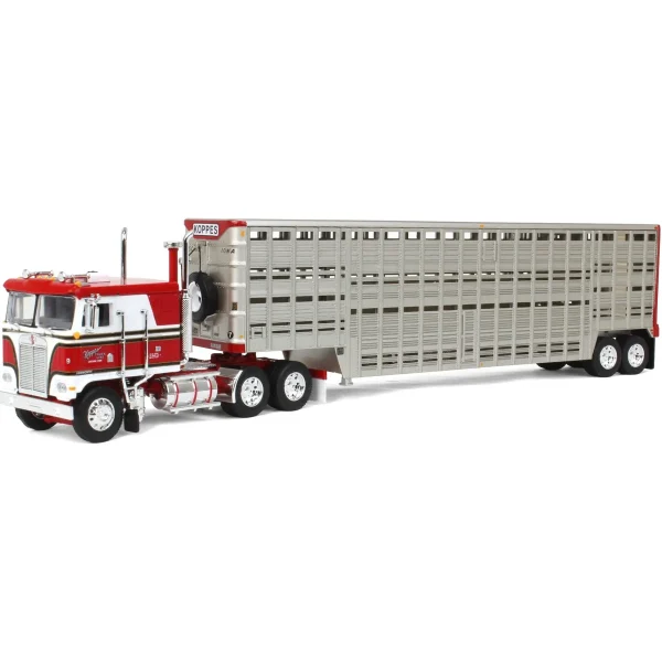 Manufacturer_DCP by First Gear Agricultural Trucks<1/64 Kenworth K100 COE Flattop w/ 45ft Vintage Wilson Livestock Trailer, Koppes Truck Line, DCP by First Gear
