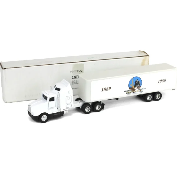Manufacturer_ERTL Box Trucks & Trailers<1/64 Kenworth T600A Cab with North Dakota Centennial Box Trailer
