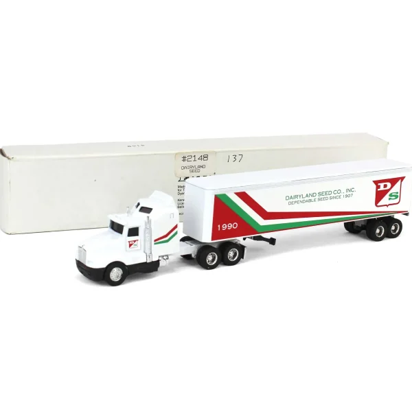 Manufacturer_ERTL Box Trucks & Trailers<1/64 Kenworth T600A Semi with Dairyland Seed Box Trailer