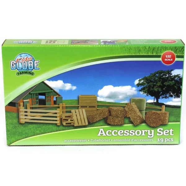 Outback Toys Play Animals & Accessories<1/32 Kids Globe Farming Accessory Set with 19 Pieces!
