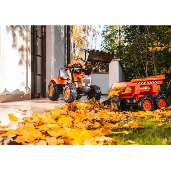 Manufacturer_Falk Agco, Massey & More<Kubota M135GX Pedal Backhoe w/ Front Loader, Rear Excavator & Trailer