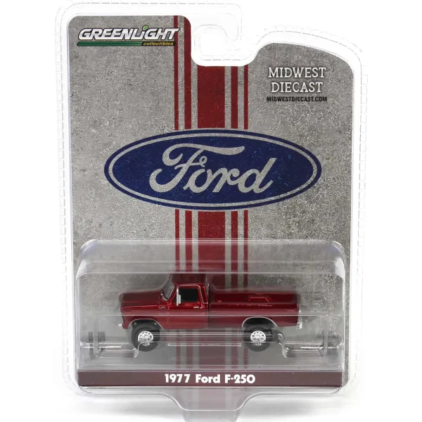 Manufacturer_Greenlight Collectibles Pickup Trucks<1/64 Lifted 1977 Ford F-250, Red, Midwest Diecast Exclusive