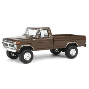 Manufacturer_Greenlight Collectibles Pickup Trucks<1/64 Lifted 1977 Ford F-250, Rootbeer, Midwest Diecast Exclusive