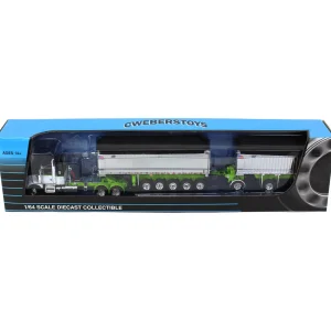 Manufacturer_DCP by First Gear Dump Trucks<1/64 Lime/Chrome Kenworth T800 w/ Chrome East Genesis II End Dump Trailers, DCP by First Gear