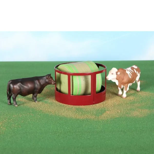 Manufacturer_Little Buster Toys Little Buster Toys<1/16 Little Buster Toys Red Round Bale Hay Feeder
