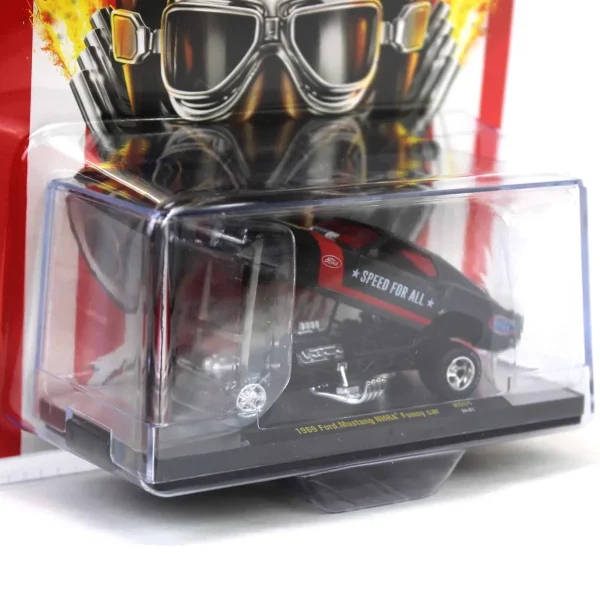 Manufacturer_M2 Machines Cars & Suvs<1/64 M2 Machines 1969 Ford Mustang Funny Car, Pearl Black & Red, Hobby Exclusive Release