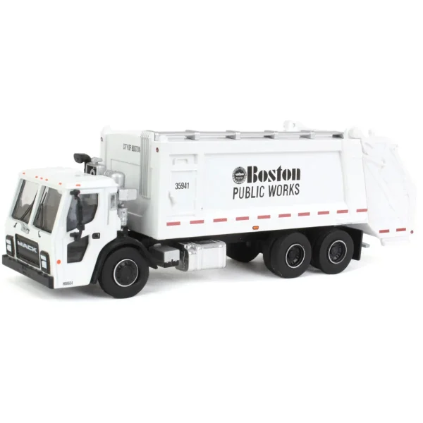Manufacturer_Greenlight Collectibles Tow & Straight Trucks<1/64 2020 Mack LR Rear Loader Refuse Truck, Boston Public Works, SD Series 16