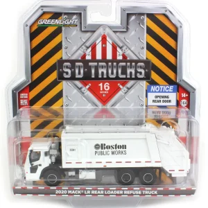 Manufacturer_Greenlight Collectibles Tow & Straight Trucks<1/64 2020 Mack LR Rear Loader Refuse Truck, Boston Public Works, SD Series 16