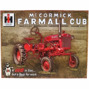Outback Toys Branded Signs<McCormick Farmall Cub 16" x 12.5" Tin Sign
