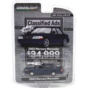 Manufacturer_Greenlight Collectibles Cars & Suvs<1/64 2003 Mercury Marauder, Blue, Classified Ads Series 2, LBE Exclusive