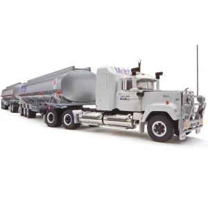 Manufacturer_Highway Replicas Agricultural Trucks | Tanker Trucks<1/64 Mobil Road Train with Mack Truck, Dolly & 2 Tanker Trailers by Highway Replicas
