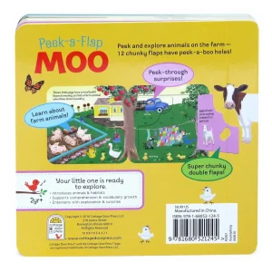 Outback Toys Books, Calendars & Dvds<Moo Peek-a-Flap Board Book