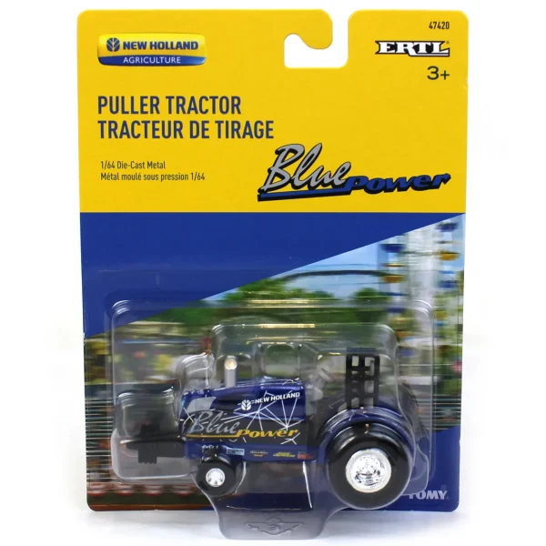 Manufacturer_ERTL Pulling Tractors<1/64 New Holland "Blue Power" Die-cast Pulling Tractor