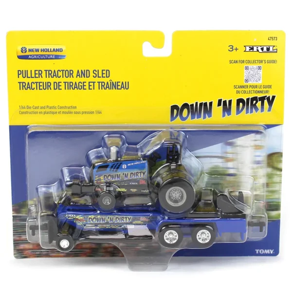 Manufacturer_ERTL Pulling Tractors<1/64 New Holland "Down 'N Dirty" Pulling Tractor with Sled